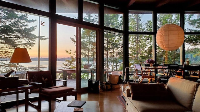 93 Eaton Point Rd, Deer Isle, ME 04627 - sunroom / solarium featuring a water view