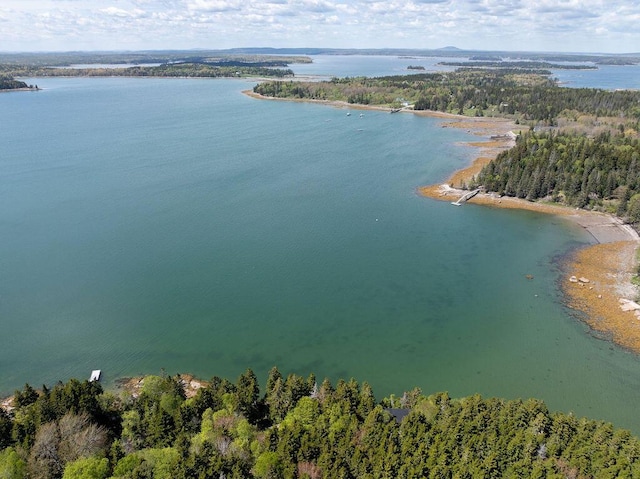 93 Eaton Point Rd, Deer Isle, ME 04627 - bird's eye view of a nearby body of water and a forest