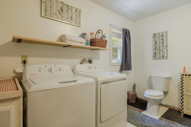 38 Johnson Cove Rd, Otis, ME 04605 - laundry room featuring separate washer and dryer