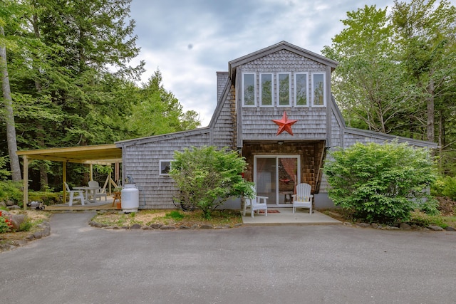 38 Johnson Cove Rd, Otis, ME 04605 - view of front of home featuring a patio