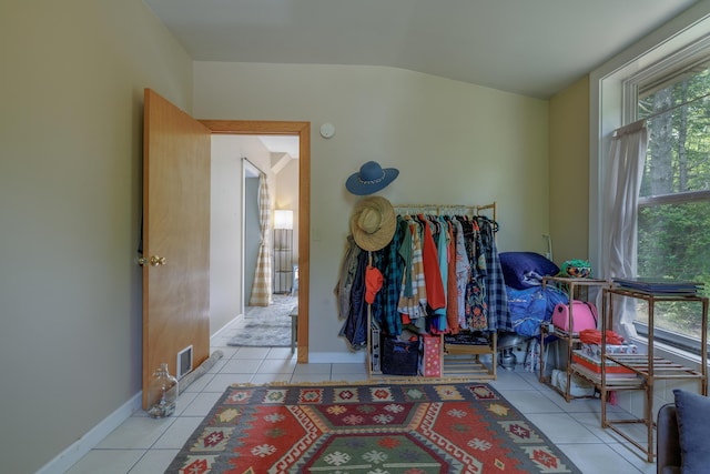 38 Johnson Cove Rd, Otis, ME 04605 - interior space with tile patterned floors, plenty of natural light, and lofted ceiling