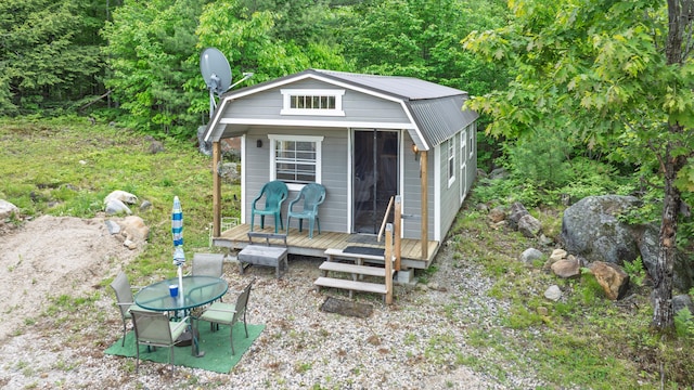 580 Spring St, Brownfield, ME 04010 - view of outbuilding with a forest view