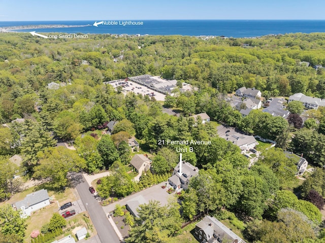21 Fernald Ave Unit B, York, ME 03909 - aerial view of residential area with a large body of water and a forest