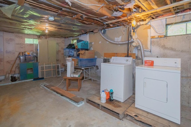 38 Greenridge Way, Jay, ME 04239 - basement with washing machine and dryer
