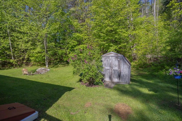 38 Greenridge Way, Jay, ME 04239 - view of grassy yard featuring a forest view
