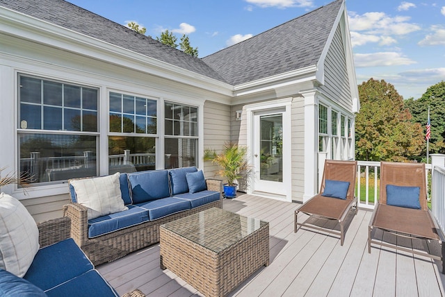 239A Foreside Rd ., Unit Falmouth, ME 04105 - deck featuring outdoor lounge area