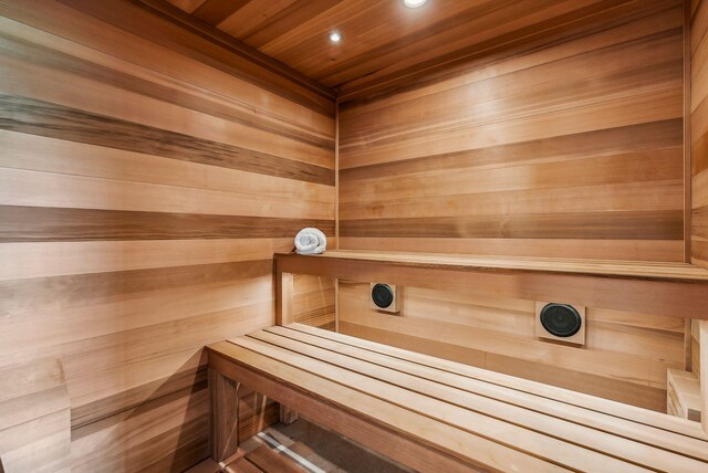239A Foreside Rd ., Unit Falmouth, ME 04105 - relaxing sauna with recessed lighting and wooden ceiling