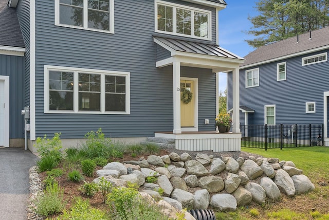 25 Benjamin Way, Portland, ME 04102 - view of front facade with a standing seam roof and metal roof