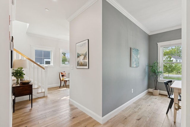 25 Benjamin Way, Portland, ME 04102 - office with light wood-style flooring, ornamental molding, baseboards, and recessed lighting