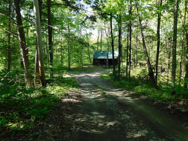 51 Pond Rd, Abbot, ME 04406 - view of dirt / gravel road featuring a forest view