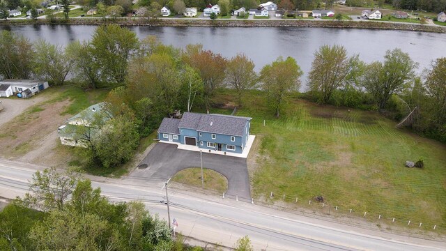50 Water St, Howland, ME 04448 - view from above of property with a nearby body of water