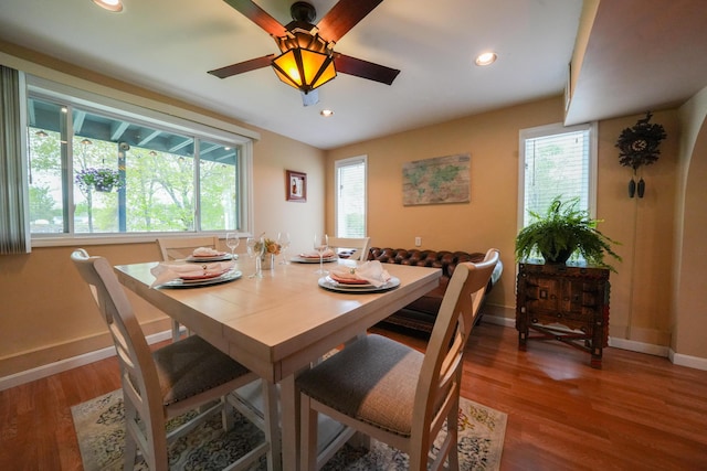 50 Water St, Howland, ME 04448 - dining area featuring plenty of natural light, baseboards, and recessed lighting