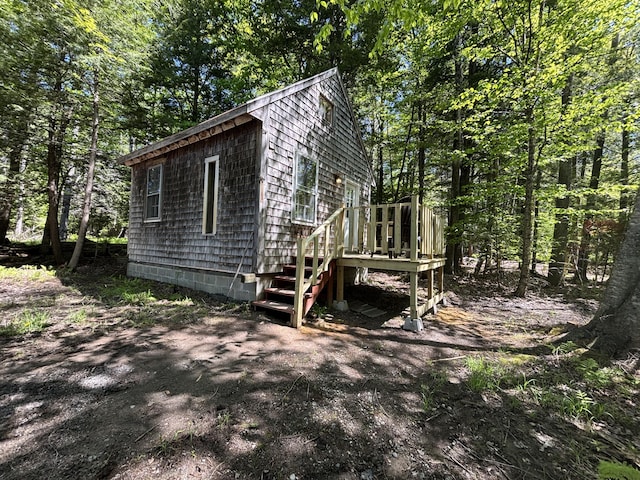 166 Tupper Rd, Madison, ME 04950 - view of side of property featuring a wooden deck
