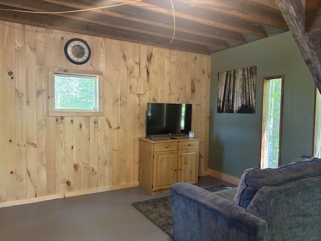 166 Tupper Rd, Madison, ME 04950 - living area with wooden walls and baseboards