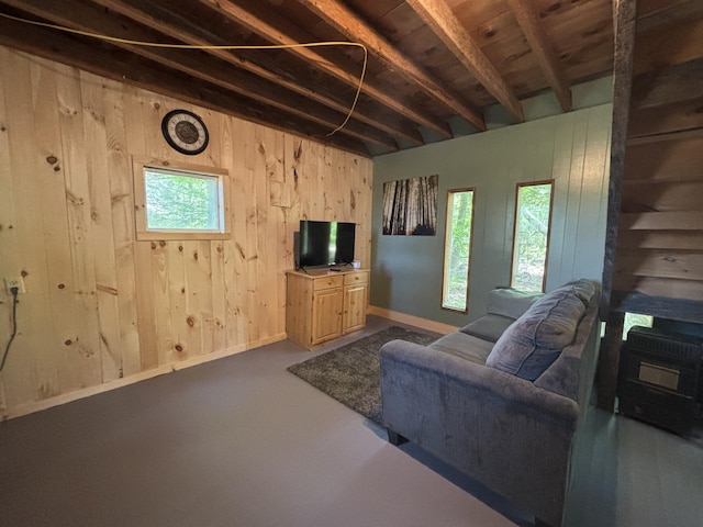 166 Tupper Rd, Madison, ME 04950 - living area featuring wood walls and baseboards