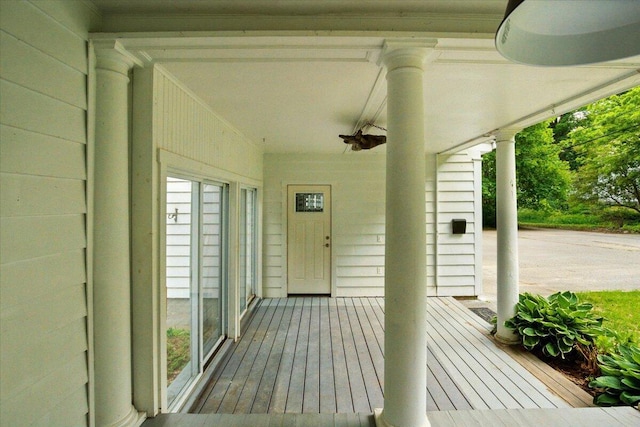 11 Pine Ave, Livermore Falls, ME 04254 - view of wooden porch