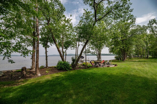177 Meadow Ln, Smithfield, ME 04978 - view of grassy yard featuring a water view