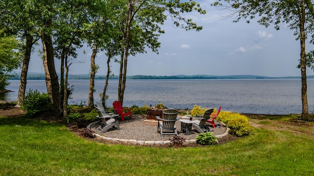 177 Meadow Ln, Smithfield, ME 04978 - water view with an outdoor fire pit