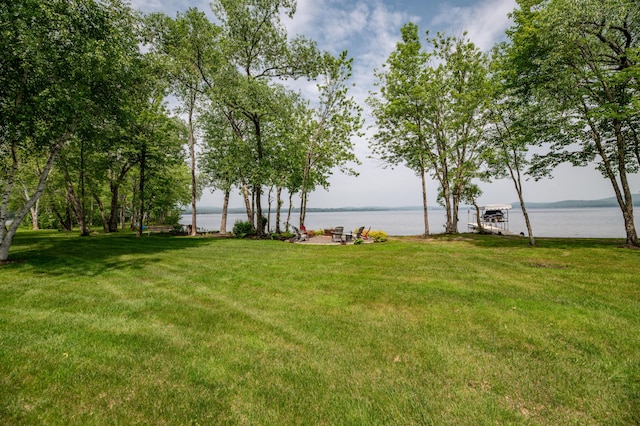 177 Meadow Ln, Smithfield, ME 04978 - view of grassy yard with a water view