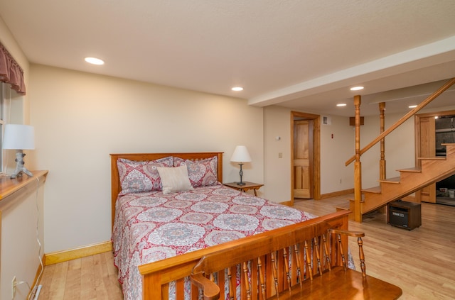 177 Meadow Ln, Smithfield, ME 04978 - bedroom with wood finished floors, baseboards, and recessed lighting