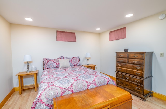 177 Meadow Ln, Smithfield, ME 04978 - bedroom featuring light wood-type flooring, baseboards, and recessed lighting