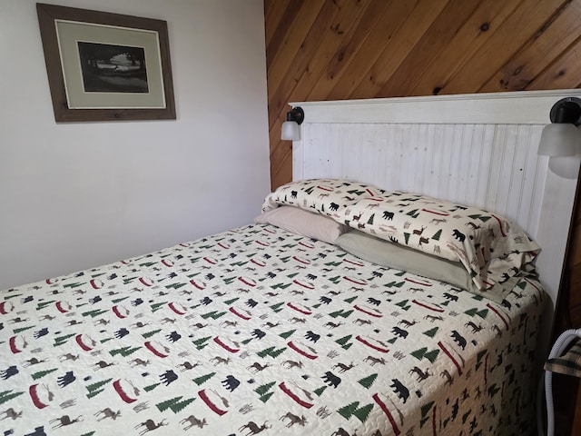 25 Oak Ridge Rd, Shirley, ME 04485 - bedroom with wood walls