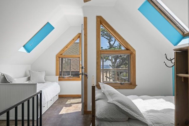 23 N Ave Unit 23, Saco, ME 04072 - bedroom featuring a skylight and vaulted ceiling