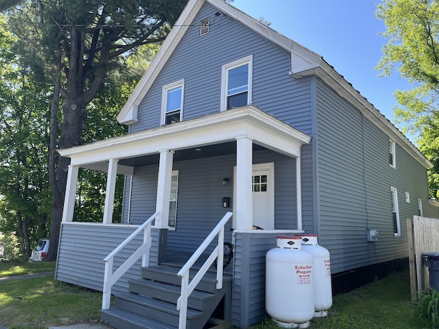 6 High St, Waterville, ME 04901 - view of front of home featuring covered porch