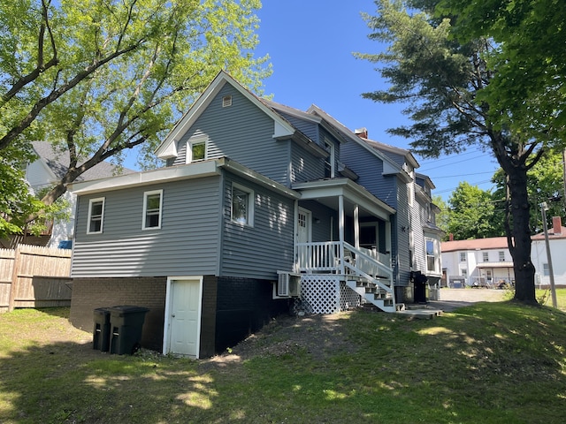 6 High St, Waterville, ME 04901 - back of house featuring covered porch