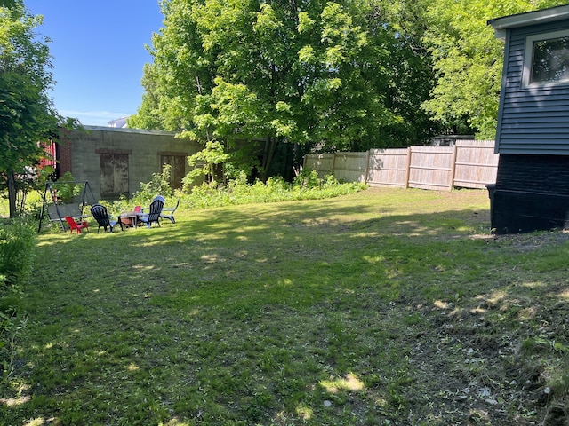 6 High St, Waterville, ME 04901 - view of yard featuring an outdoor fire pit