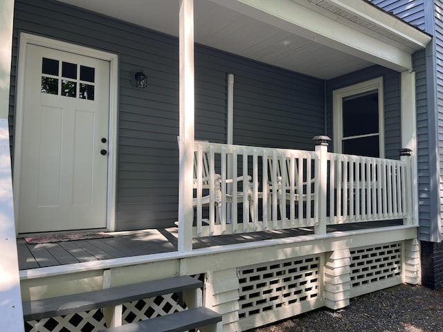 6 High St, Waterville, ME 04901 - entrance to property with a porch