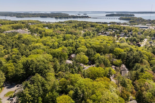 1 Dresden Ct Unit 1, Portland, ME 04103 - aerial view of a nearby body of water and a heavily wooded area