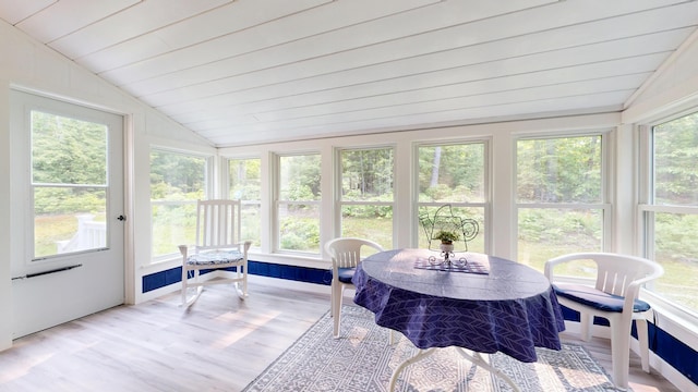 76 Parkview Ave, Livermore Falls, ME 04254 - sunroom / solarium with vaulted ceiling and wood finished floors
