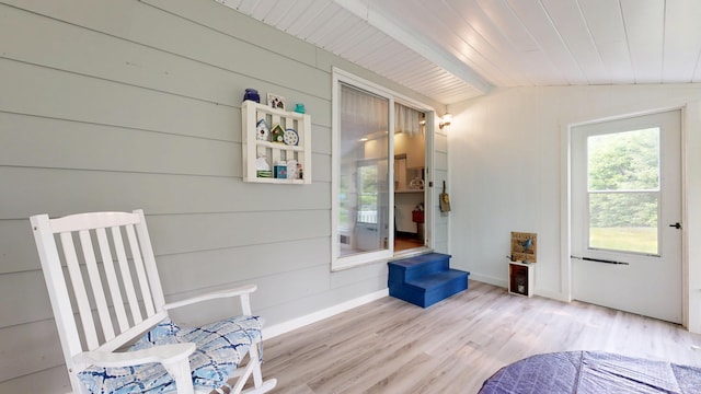 76 Parkview Ave, Livermore Falls, ME 04254 - unfurnished sunroom with vaulted ceiling