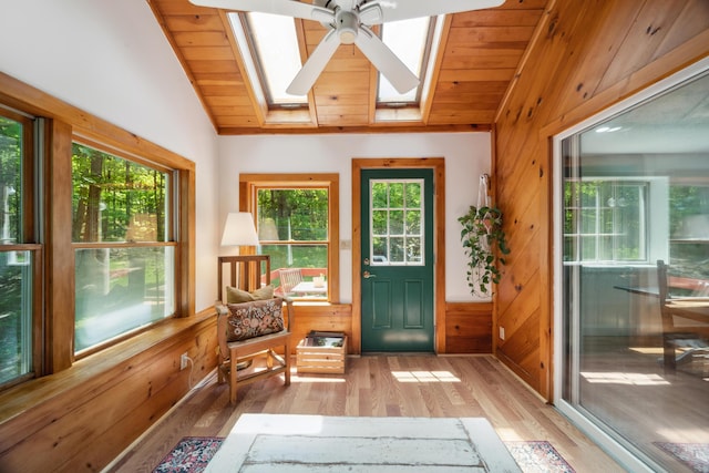 3 Wilson Ln, Saco, ME 04072 - sunroom / solarium featuring vaulted ceiling and a skylight