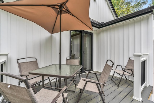 69 Bernier Ln, Waterboro, ME 04087 - wooden deck with outdoor dining space