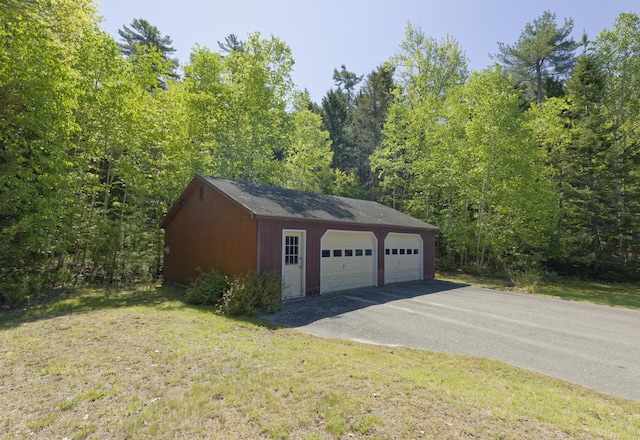 33 Houghton Pond Rd, West Bath, ME 04530 - detached garage with a view of trees