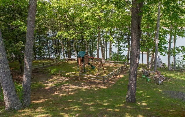 81 Bryers Cir, Boothbay, ME 04537 - view of yard featuring a playground