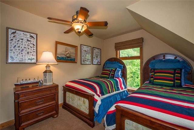 81 Bryers Cir, Boothbay, ME 04537 - bedroom with carpet floors and a ceiling fan