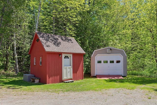 80 Hart St, Newport, ME 04953 - detached garage with a wooded view