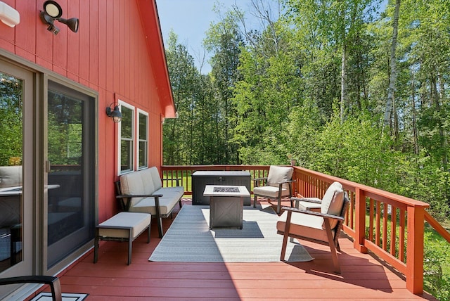 80 Hart St, Newport, ME 04953 - wooden deck featuring outdoor lounge area