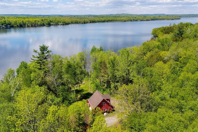 80 Hart St, Newport, ME 04953 - view of subject property with a heavily wooded area and a large body of water