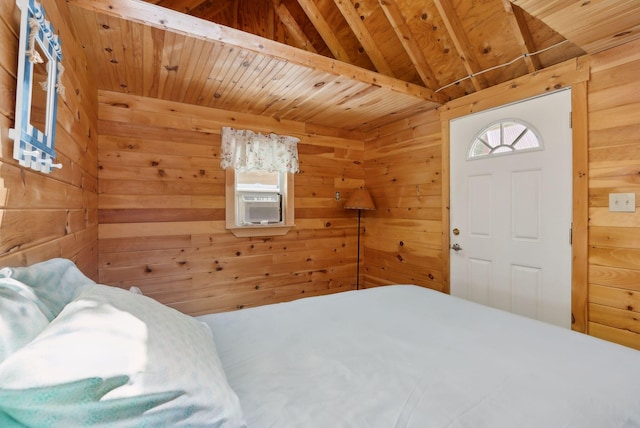 80 Hart St, Newport, ME 04953 - bedroom with wood walls and wooden ceiling