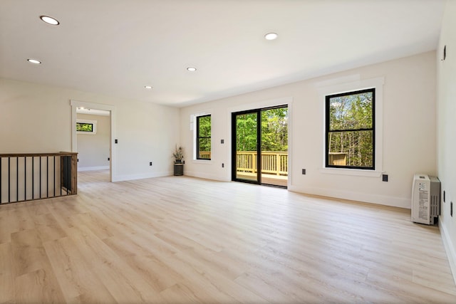734 Main Rd, Charleston, ME 04422 - spare room with light wood-style flooring and recessed lighting