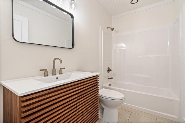 734 Main Rd, Charleston, ME 04422 - bathroom featuring tile patterned flooring, vanity, and  shower combination
