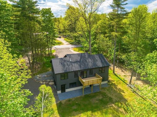734 Main Rd, Charleston, ME 04422 - aerial view of property and surrounding area with a forest