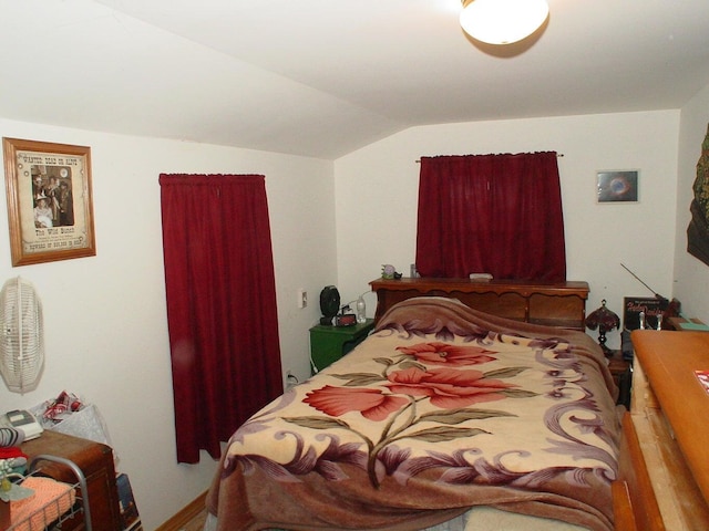 348-350 Lakeview Rd, Glenburn, ME 04401 - bedroom with vaulted ceiling