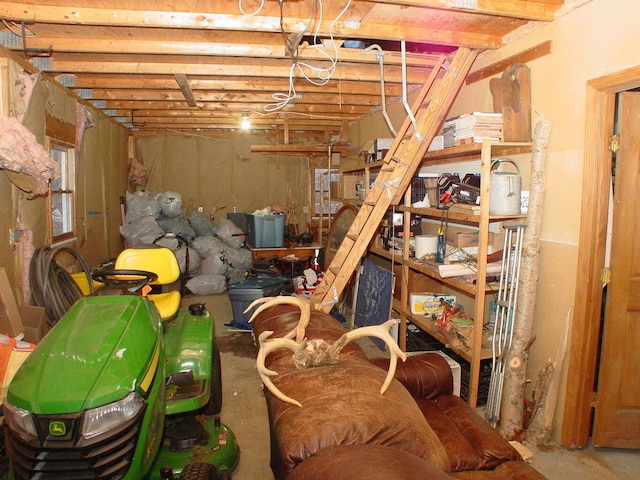 348-350 Lakeview Rd, Glenburn, ME 04401 - view of unfinished below grade area