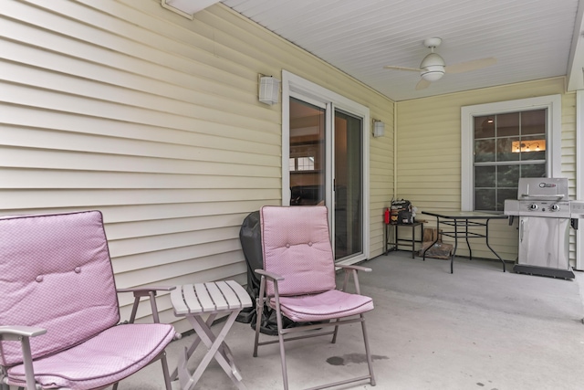 8 Macintosh Ln, Lewiston, ME 04240 - view of patio / terrace featuring area for grilling and a ceiling fan