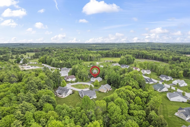 8 Macintosh Ln, Lewiston, ME 04240 - aerial view of property and surrounding area with a heavily wooded area and nearby suburban area
